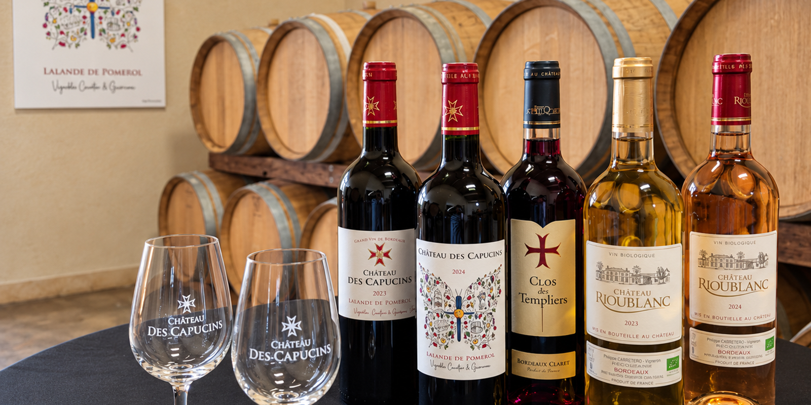 Dégustation de vins au chai