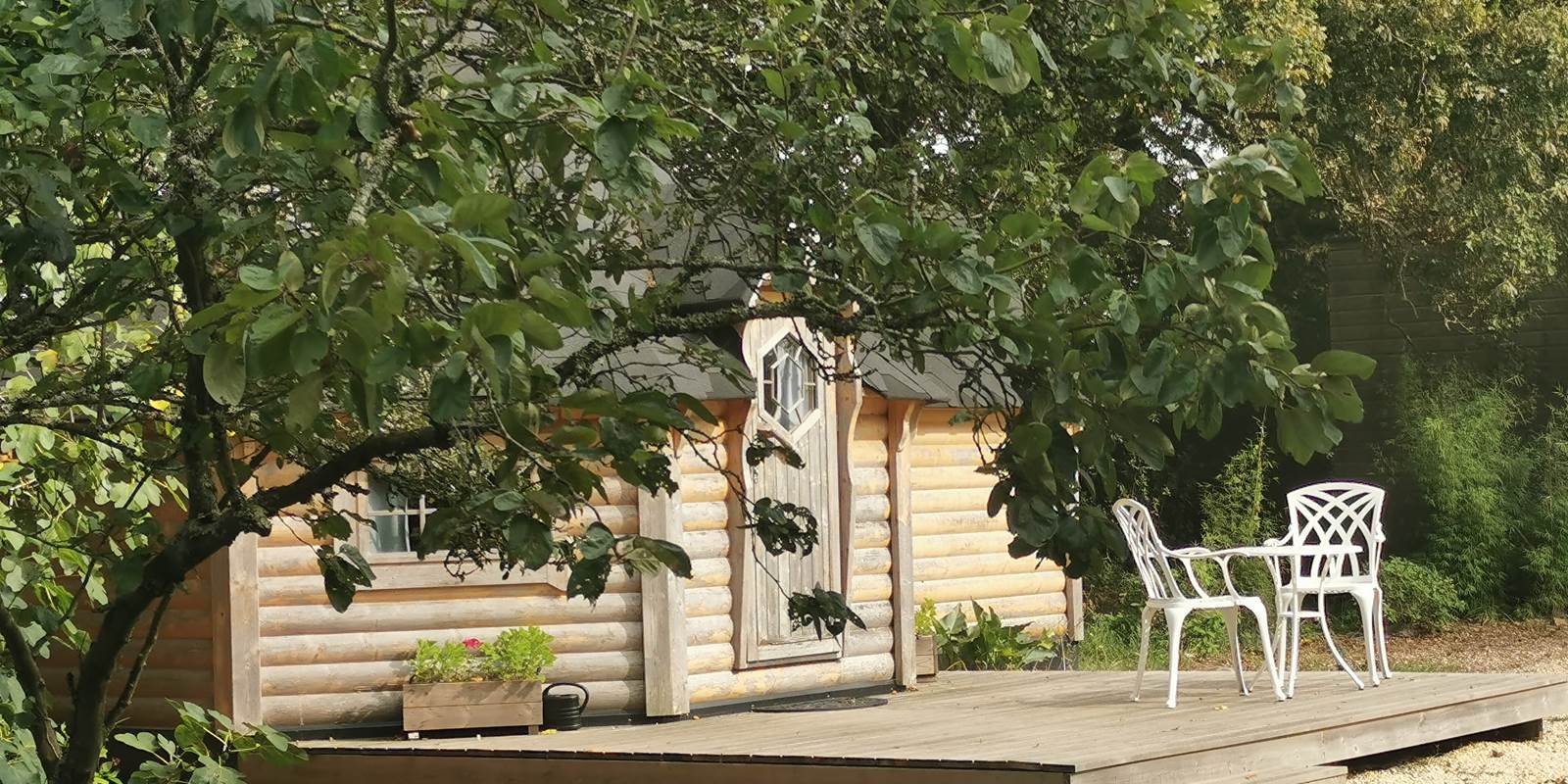 extérieur kota finlandais ty bihan chambre d'hôtes  maison d'hôtes bien être spa morbihan bretagne séjour détente repos ressourcement anti stress burn out cure ayurvédique relaxation méditation