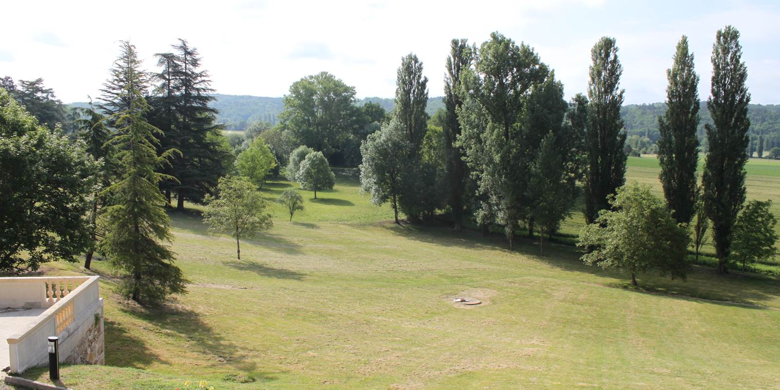 Vue du parc depuis gîtes