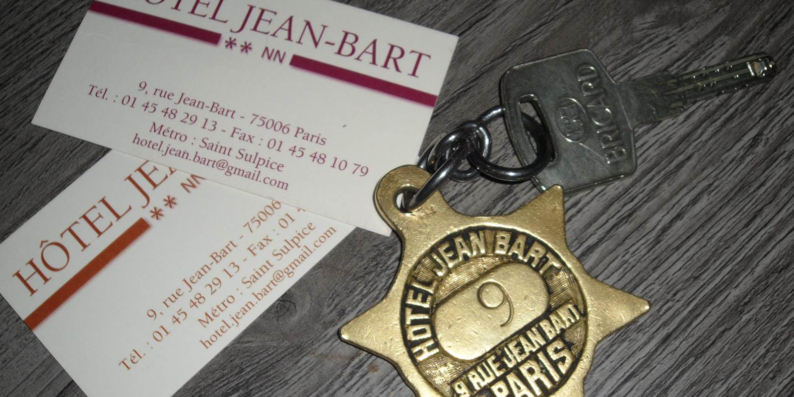 Carte Visite hôtel Jean Bart rue Jean Bart Paris