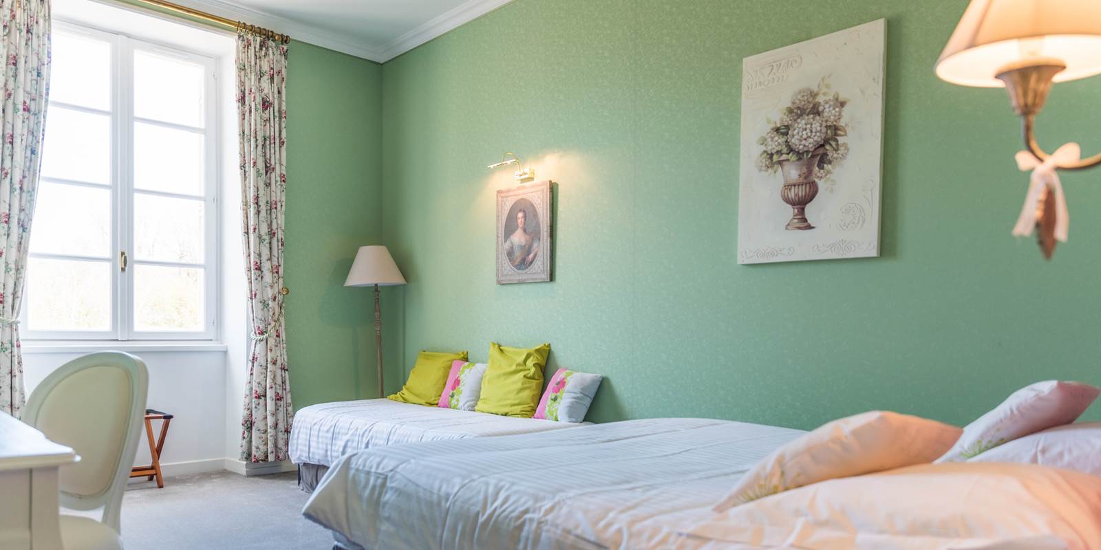 Chambre Verte Château double ou quadruple