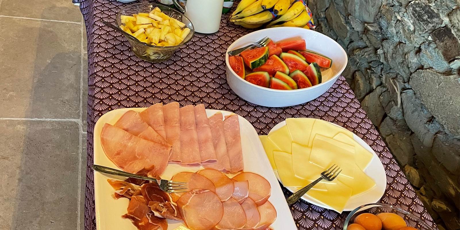 Petit déjeuner : produits locaux