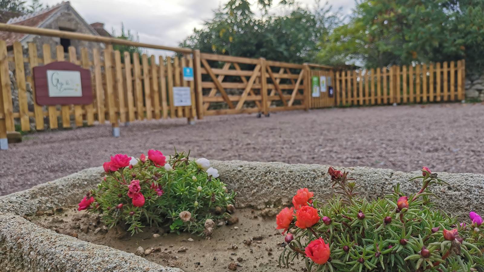 Entrée et parking - Gîte de l'Espinasse