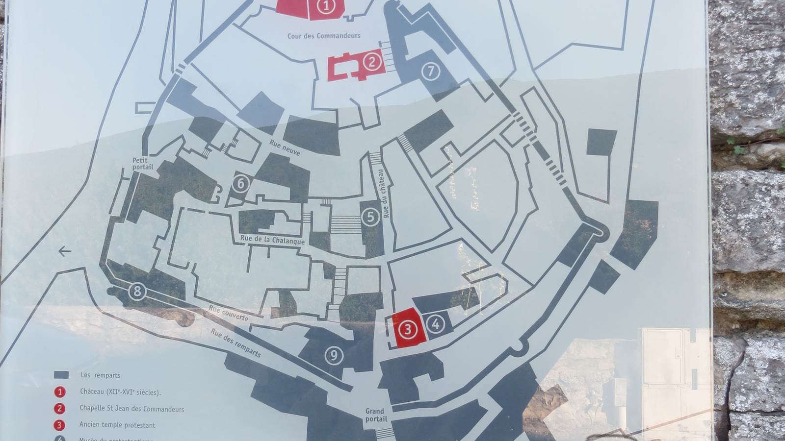Le plan du village avec notre propriété en bas à droite