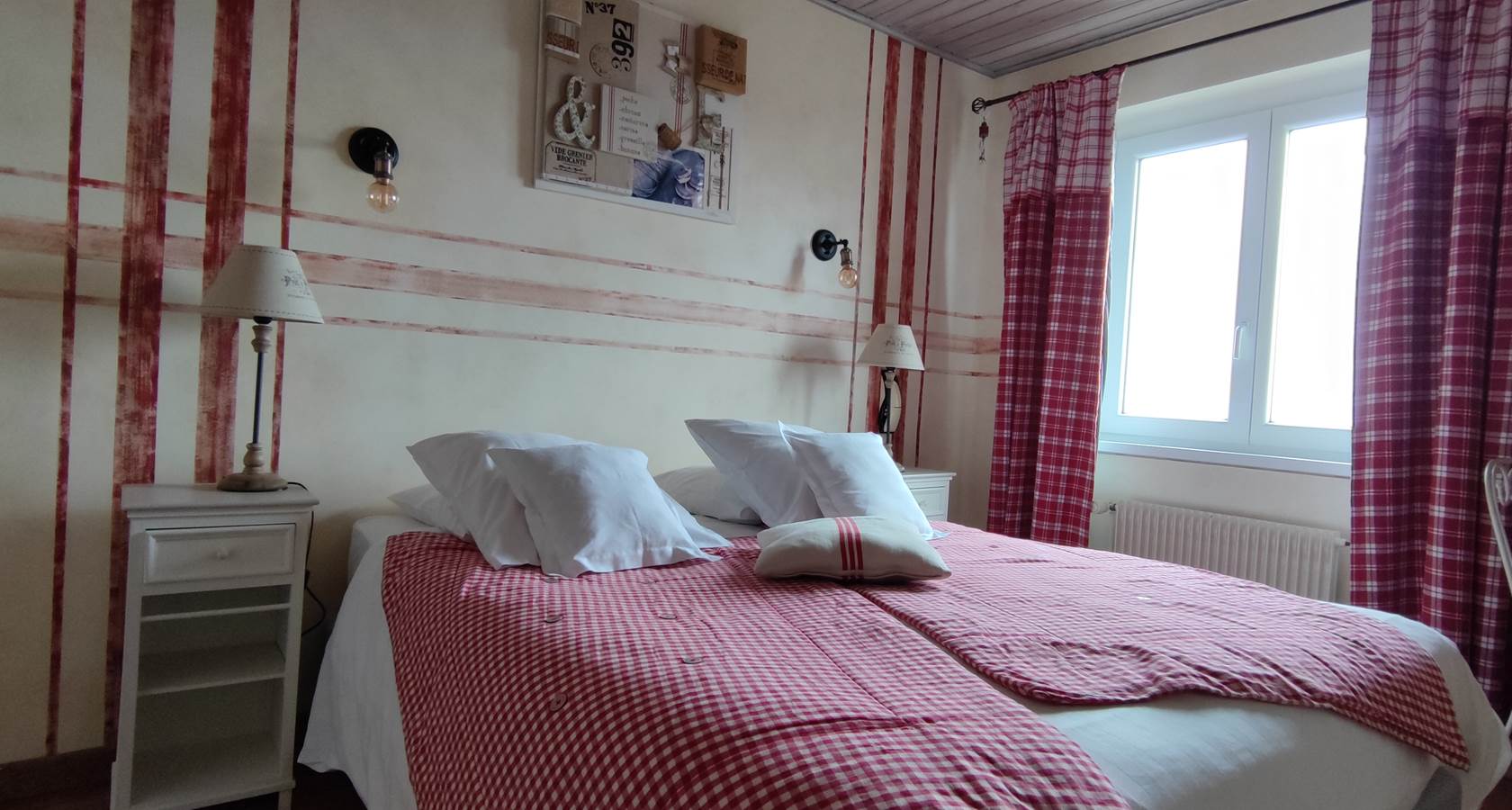 chambre lin et ficelle, vue massif des Vosges