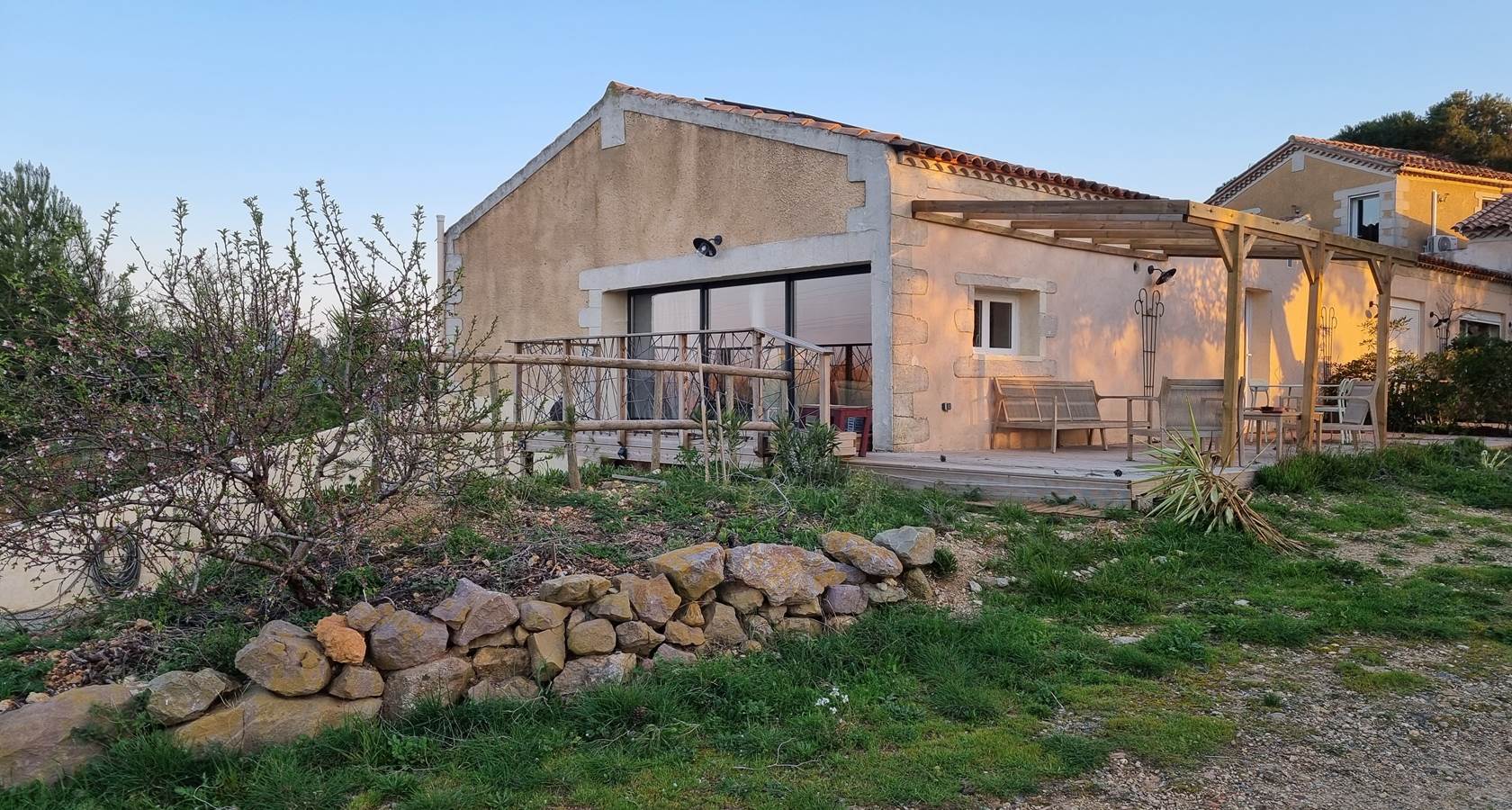 grand gite avec balcon vue nature