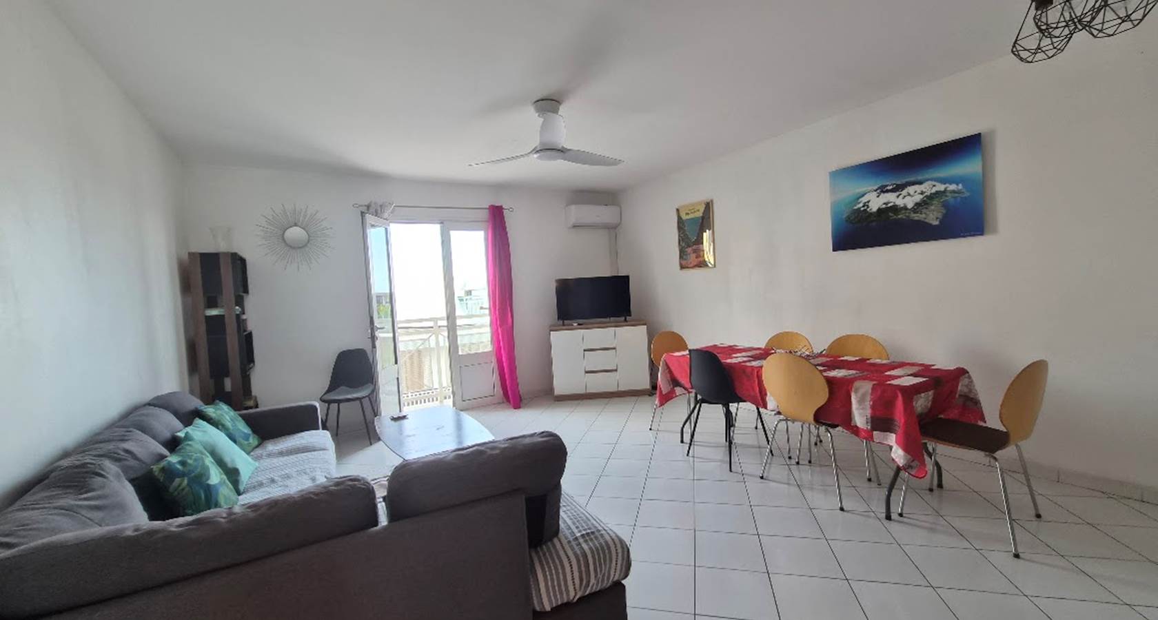 séjour, salon , climatiseur, ventilateur plafond