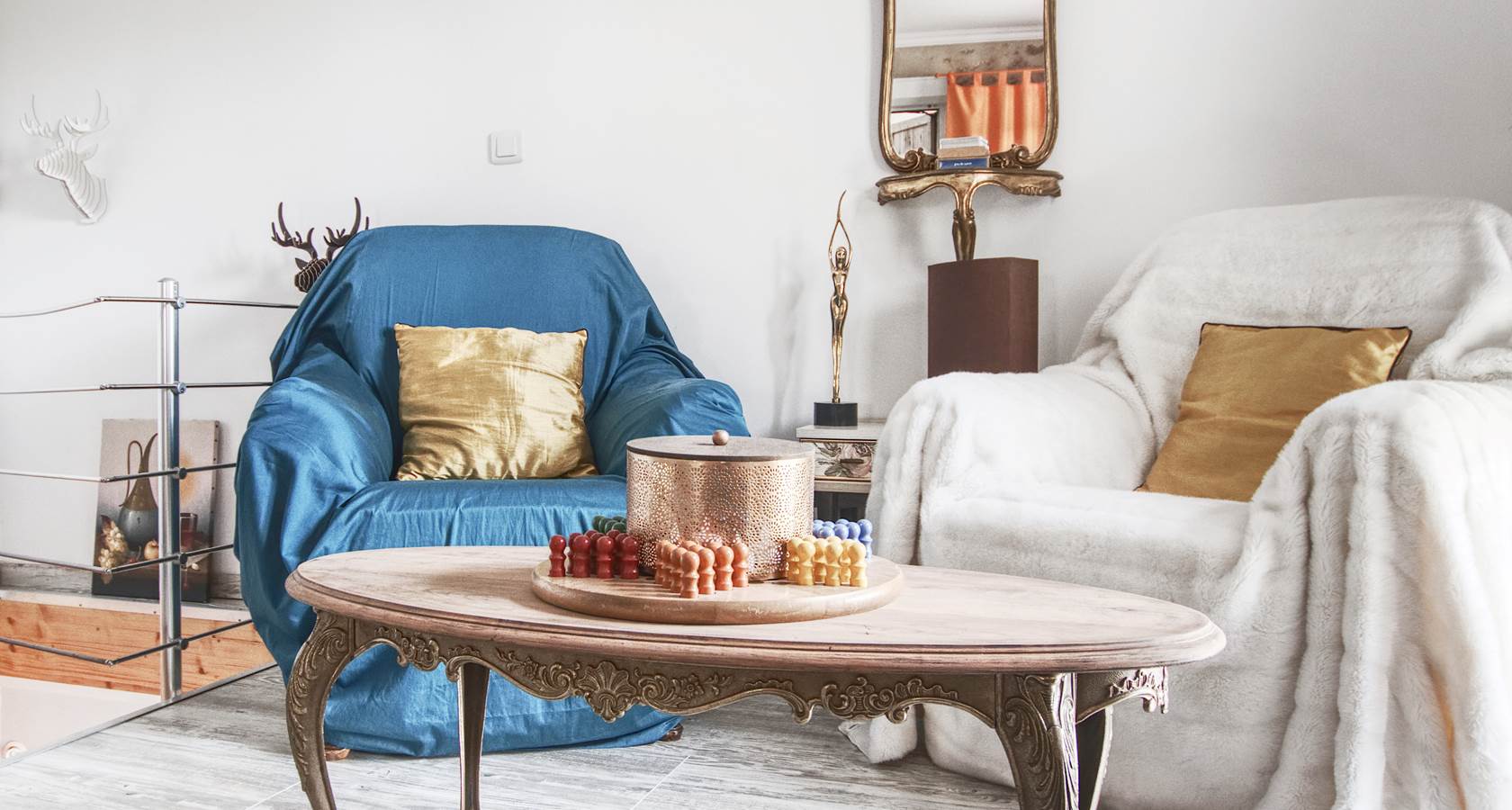 coin salon à l'étage