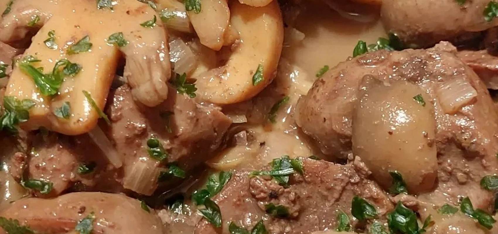 Les rognons de boeuf sauce moutardée