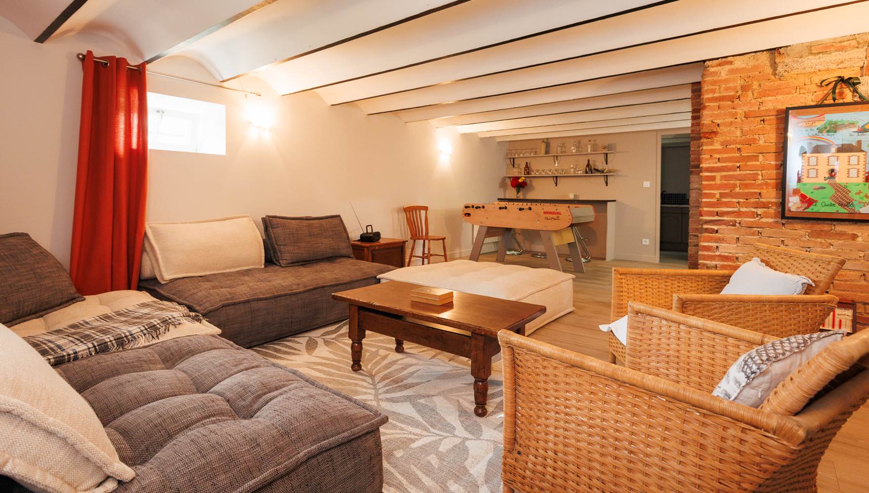 Salon salle de jeux gite de charme le Quatre Feuilles proche Puy du Fou