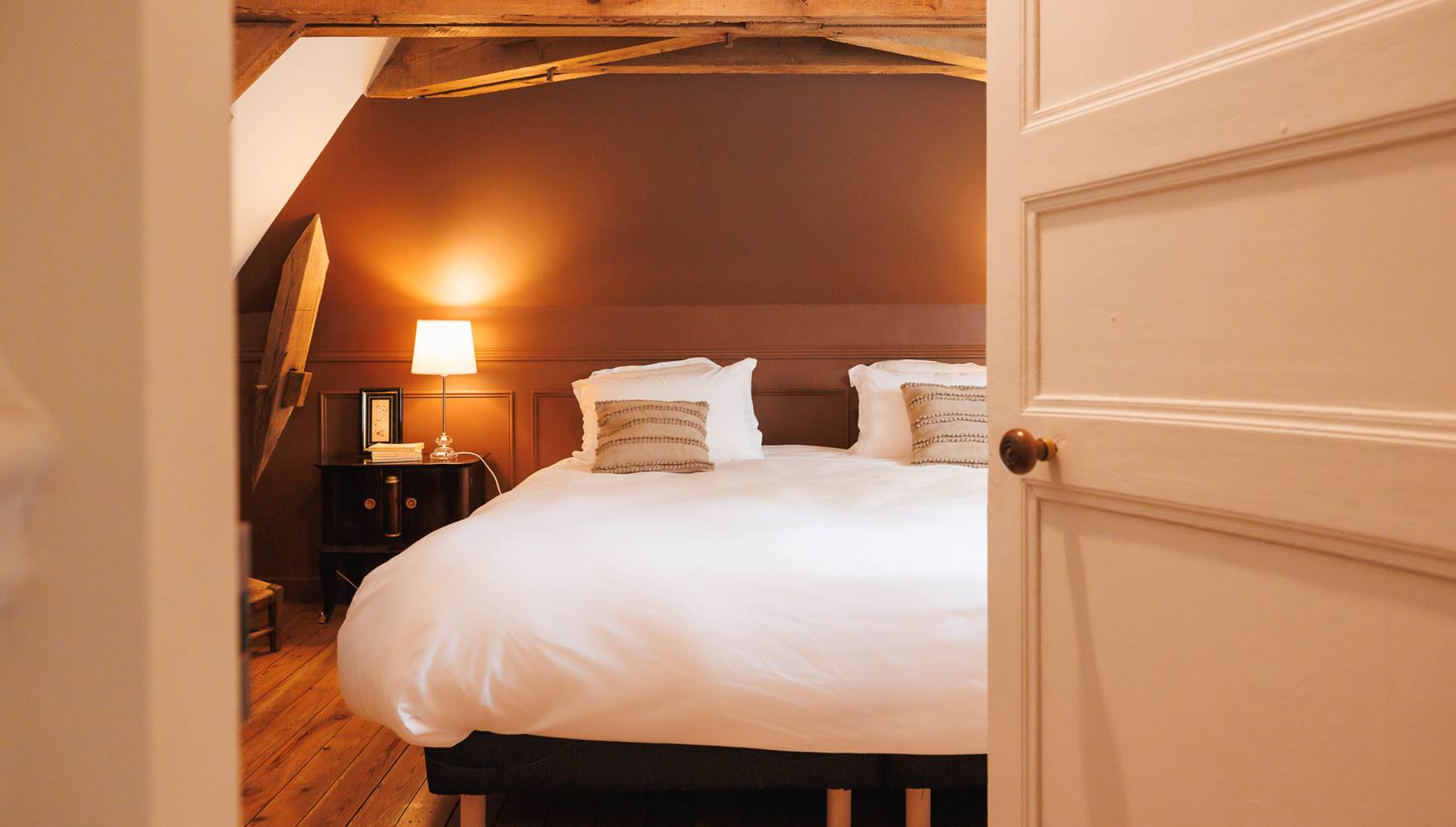 chambre chocolat vue palier gite de charme Le Quatre Feuilles proche puy du Fou