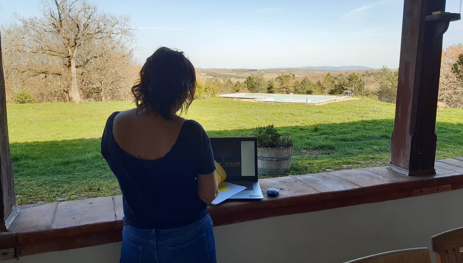 télétravail dans un cadre de rêve