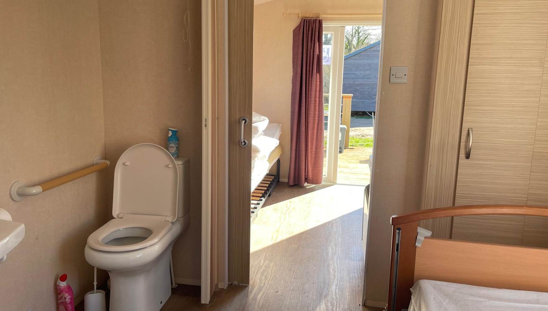 Mobil-home vue depuis chambre