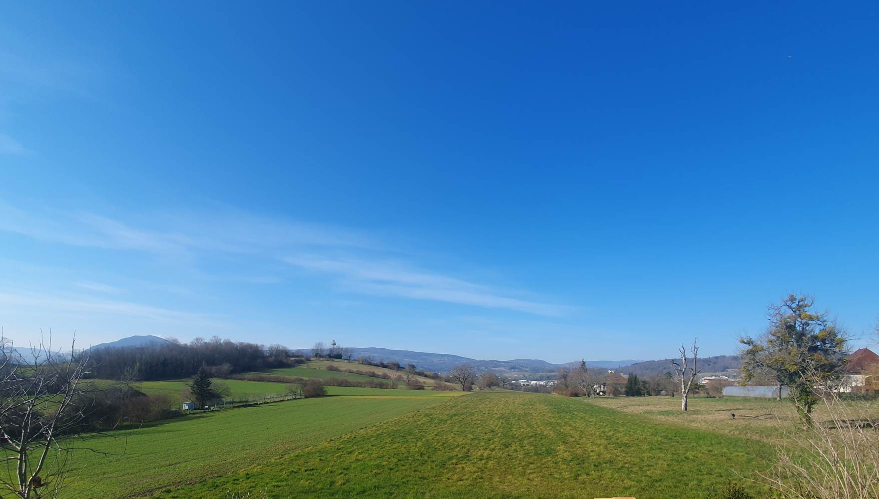 Champs derrière la maison