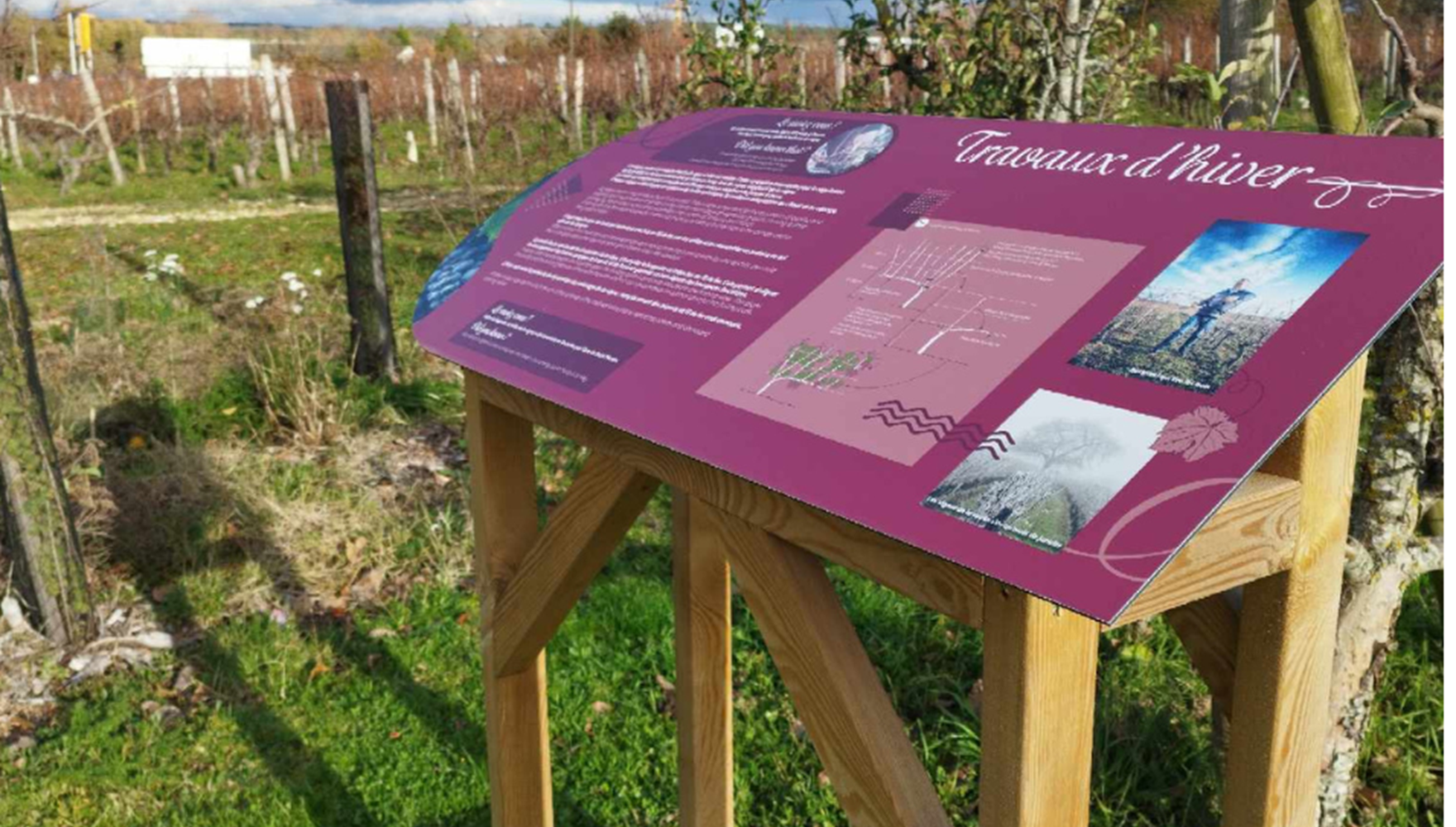 Panneau sentier pedagogique