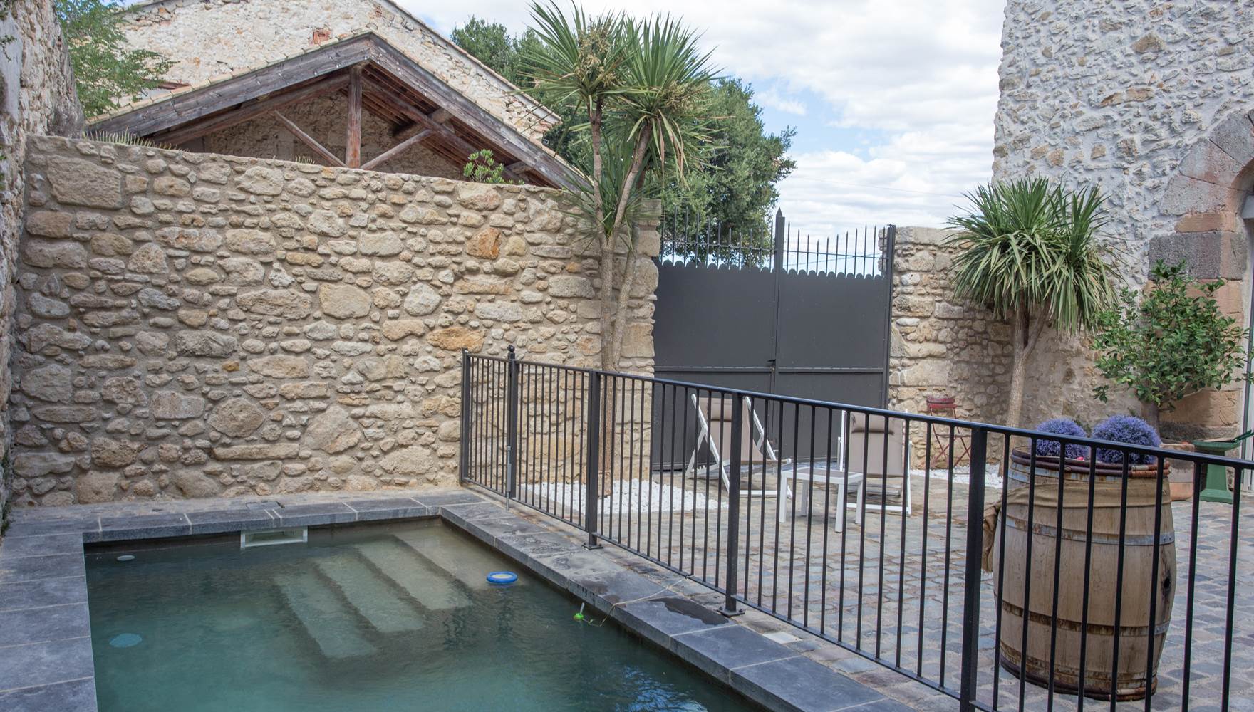 Piscine chauffé privé securiser