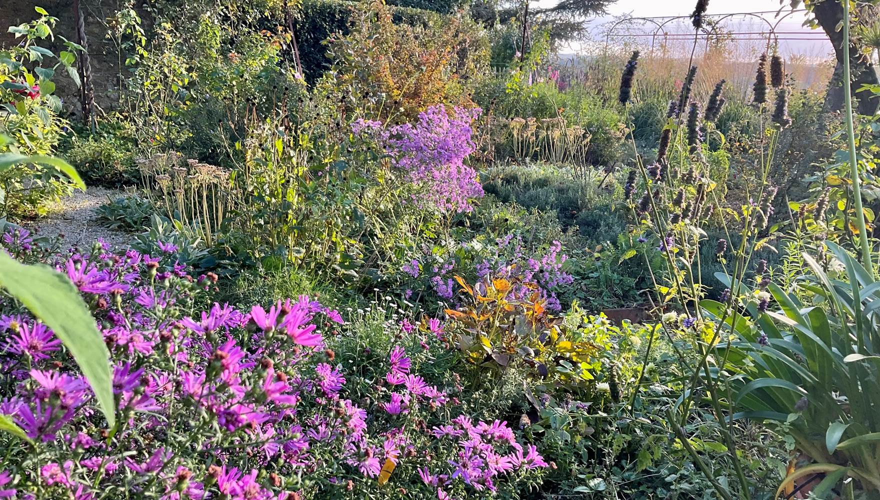 Jardin avec vue panoramique sur la vallée