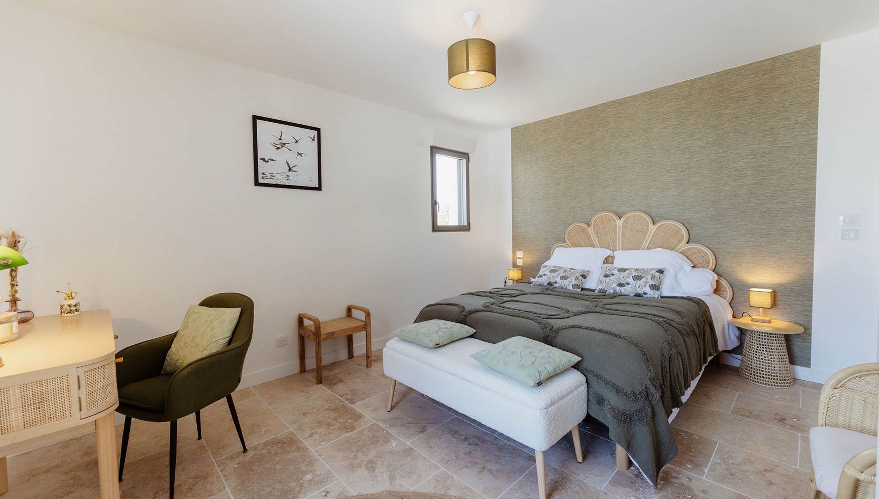 chambre olive lit double XO 17