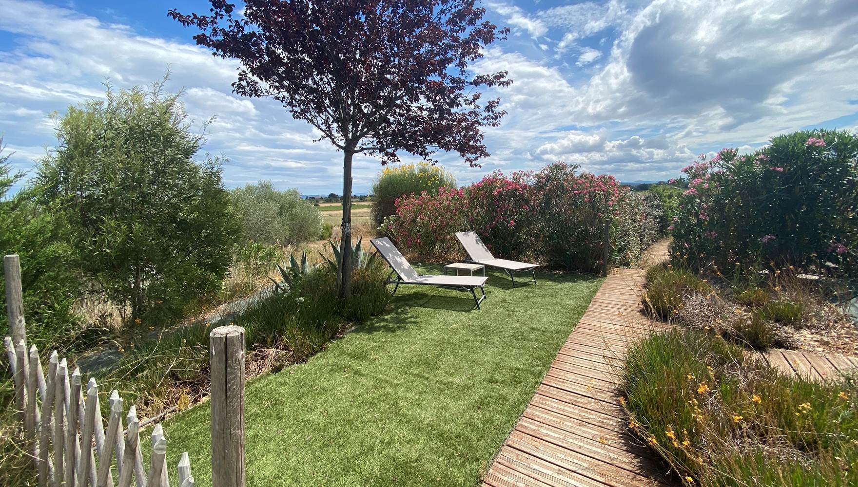 Un petit solarium avec bain de soleil pour vous seuls