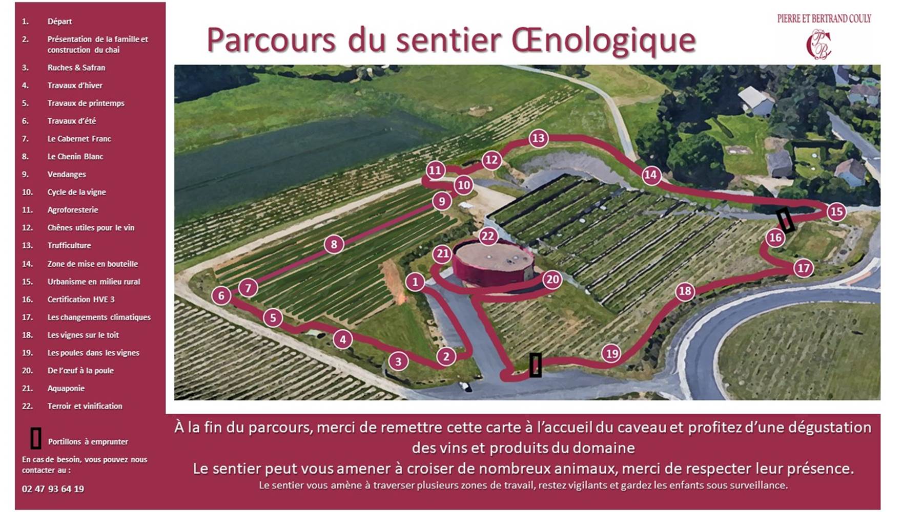 carte sentier oenologique