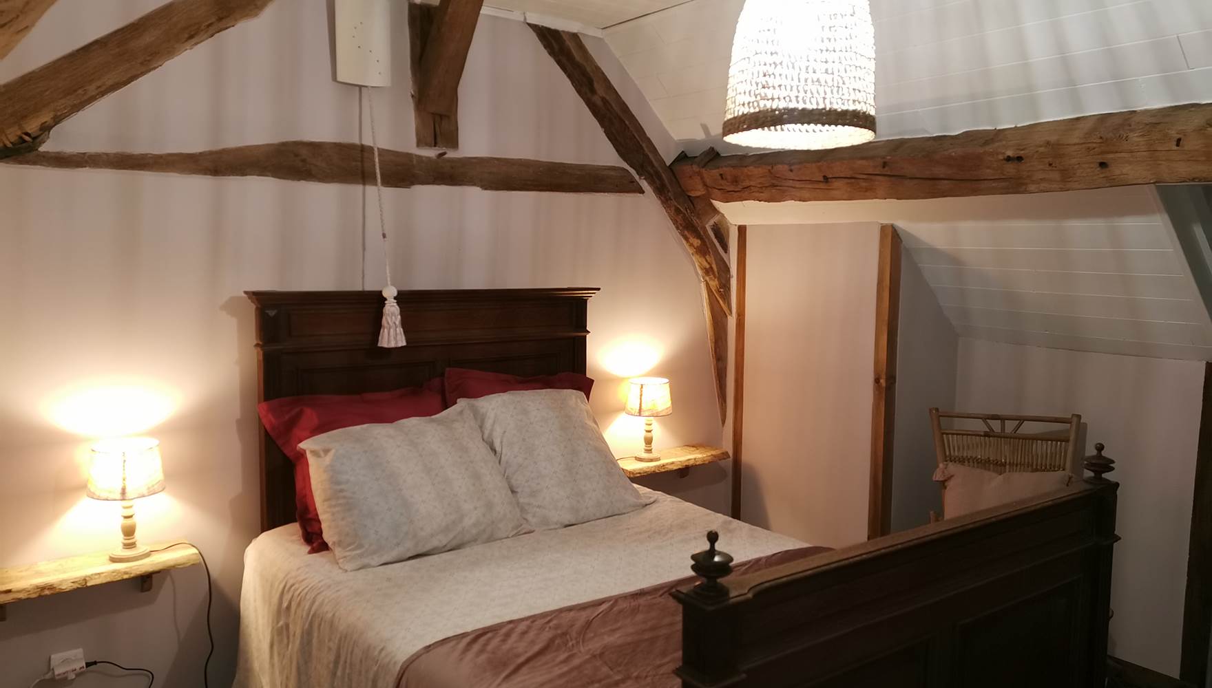 La chambre romantique du gîte Le Pelerin