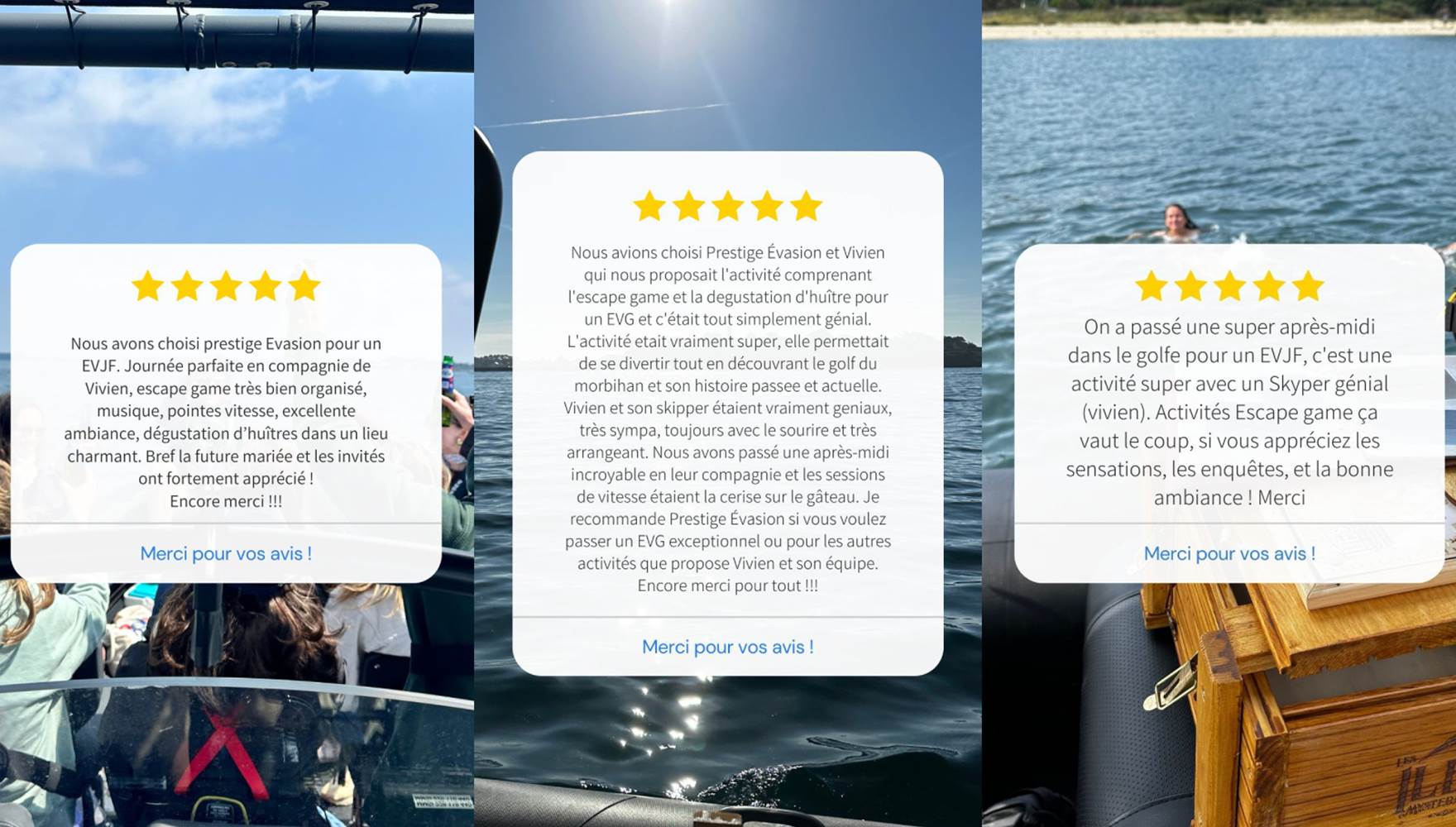 Avis Google EVG / EVJF