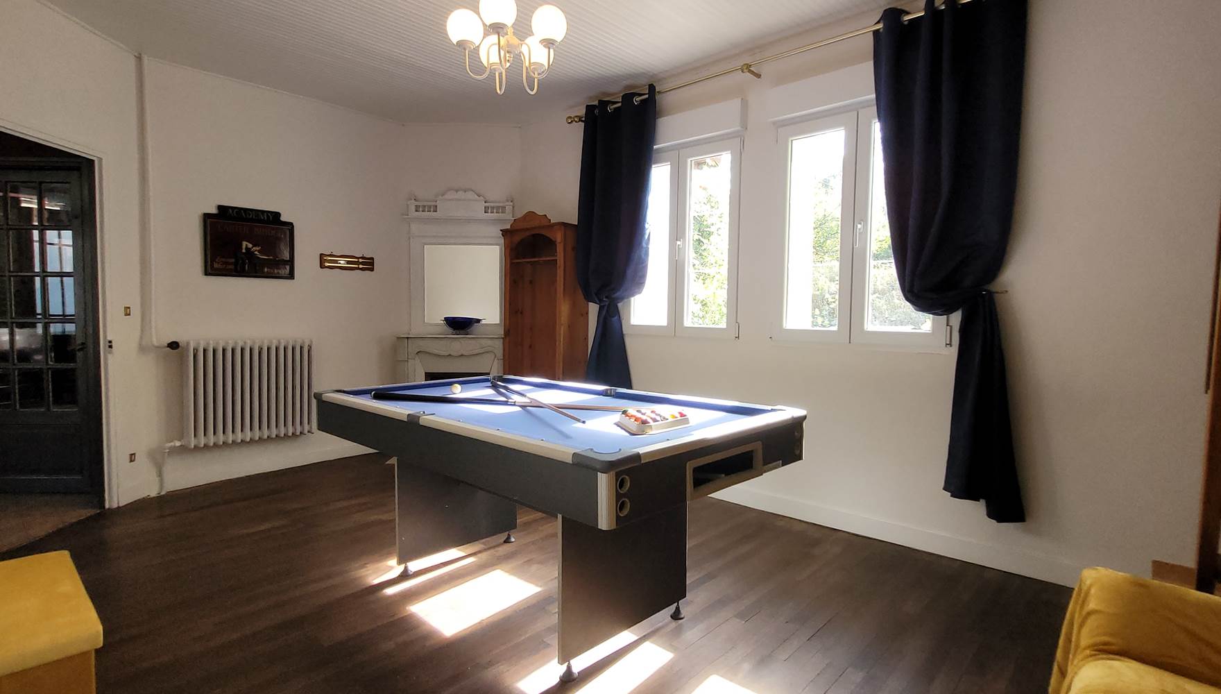 Salle de billard gîte La Caudalie