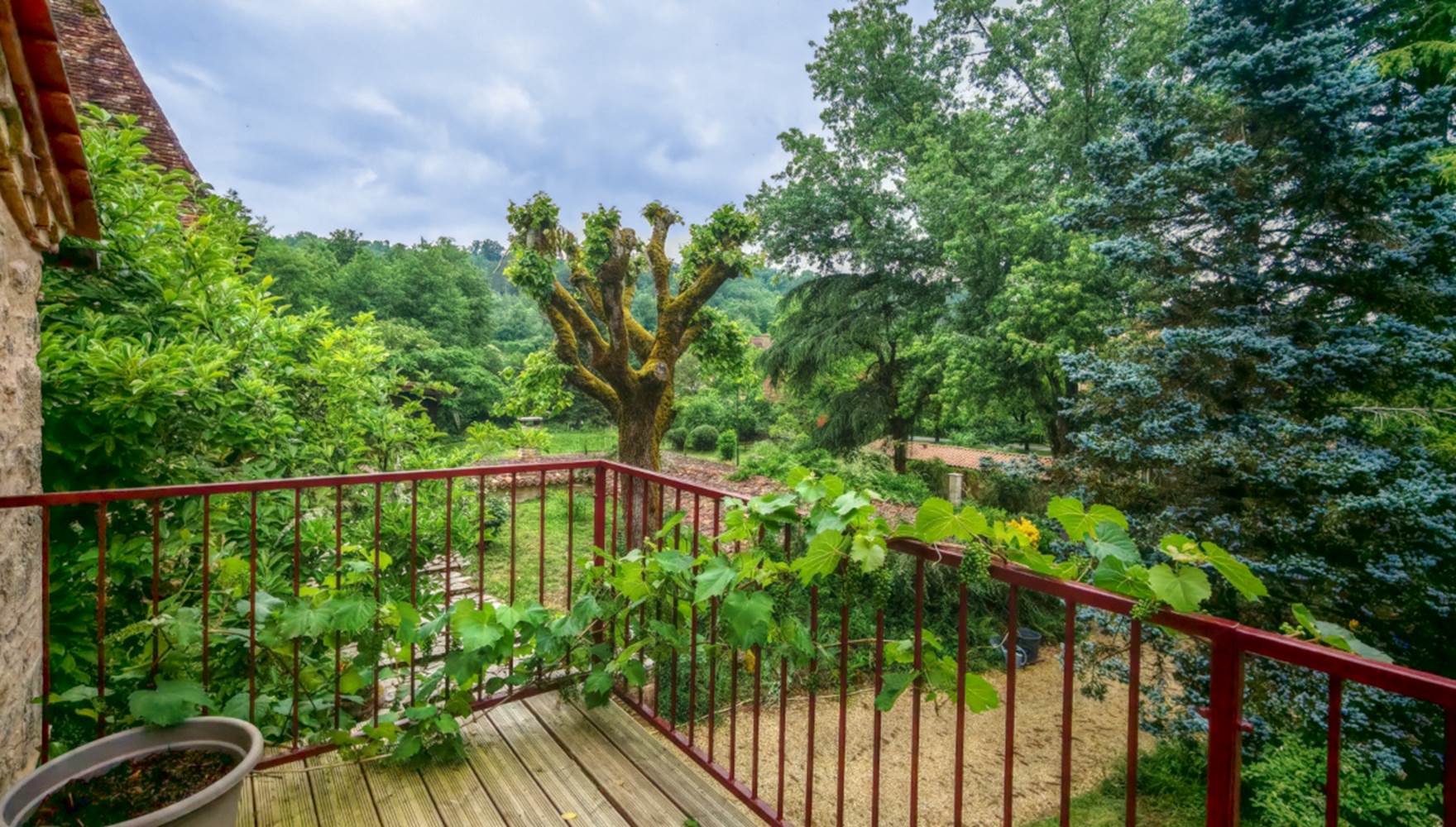 Admirer le calme. Vue du balcon gite Le Pigeonnier