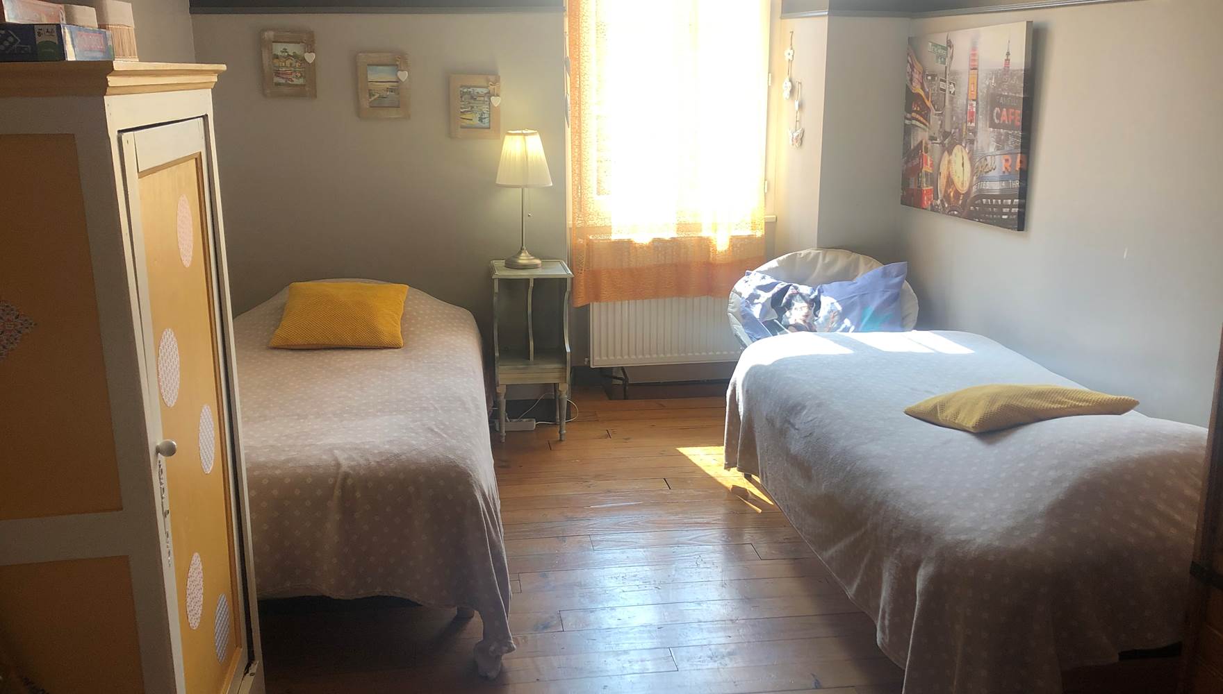 chambre 3 rdc 2 lits en 90