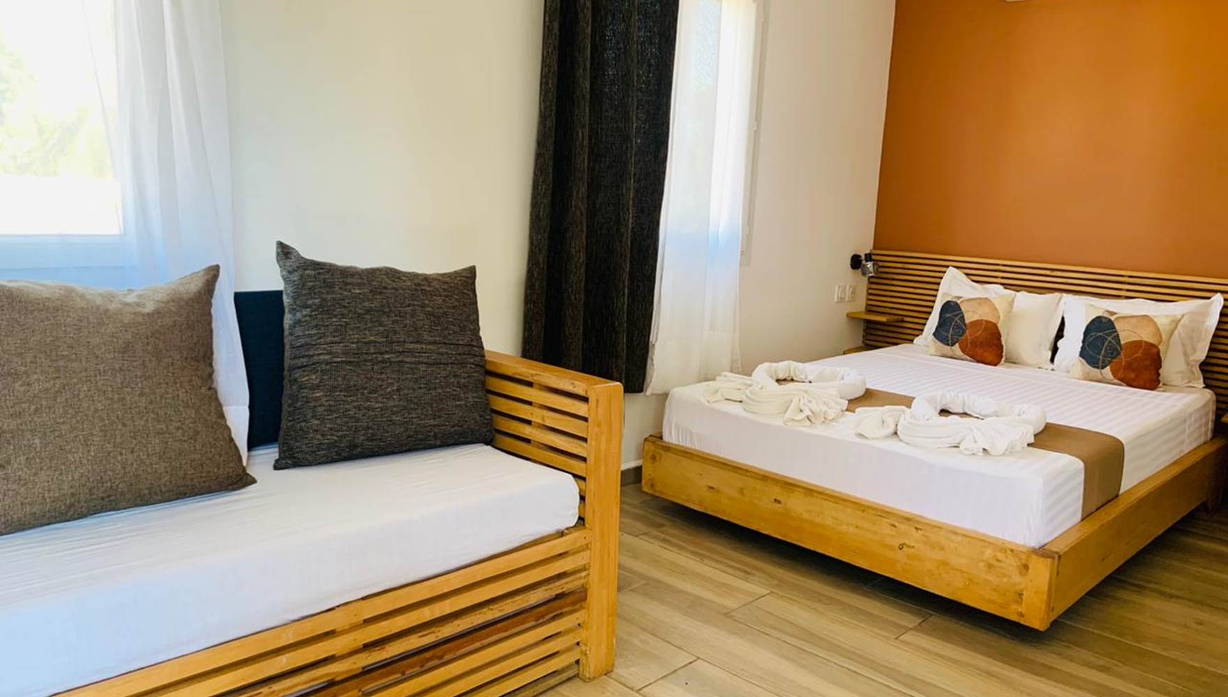 Vue d'ensemble - Lit double et canapé lit