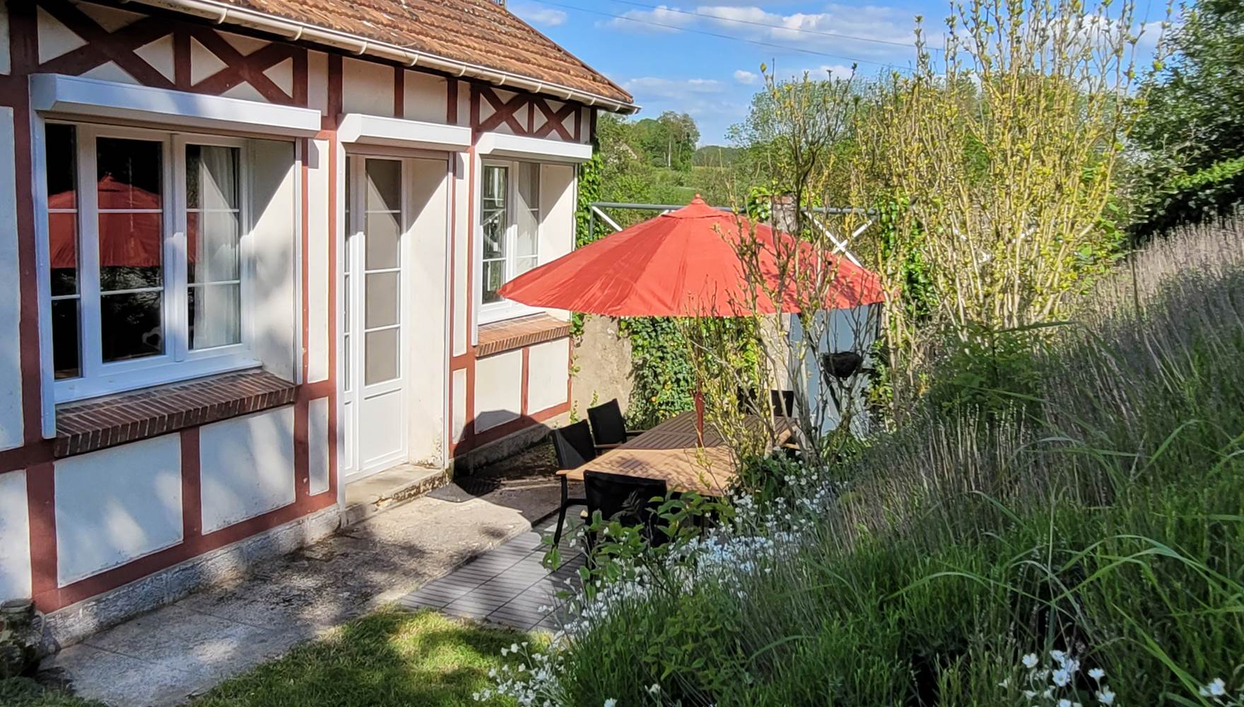 Le jardin privé du gîte La Caudalie