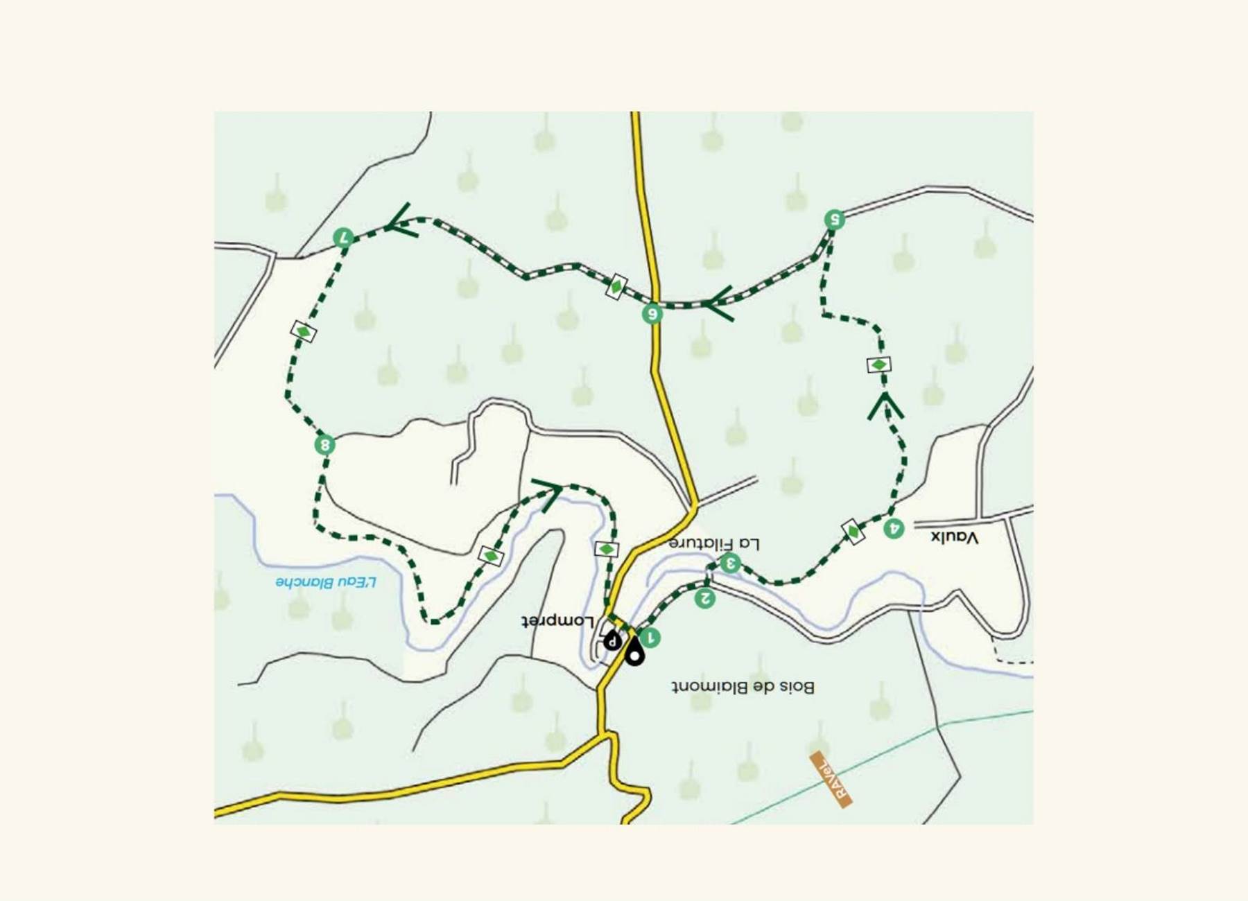 promenade de l'eau blanche plan