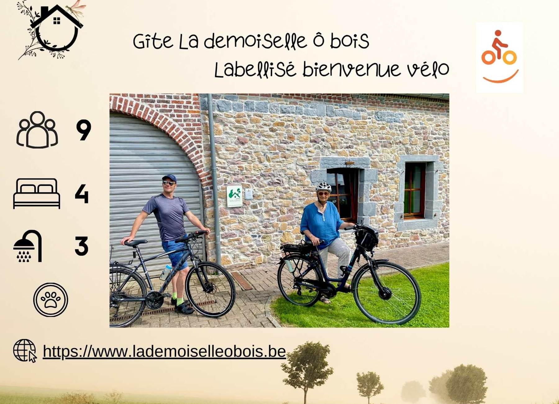 Label Bienvenue Vélo - La demoiselle ô bois