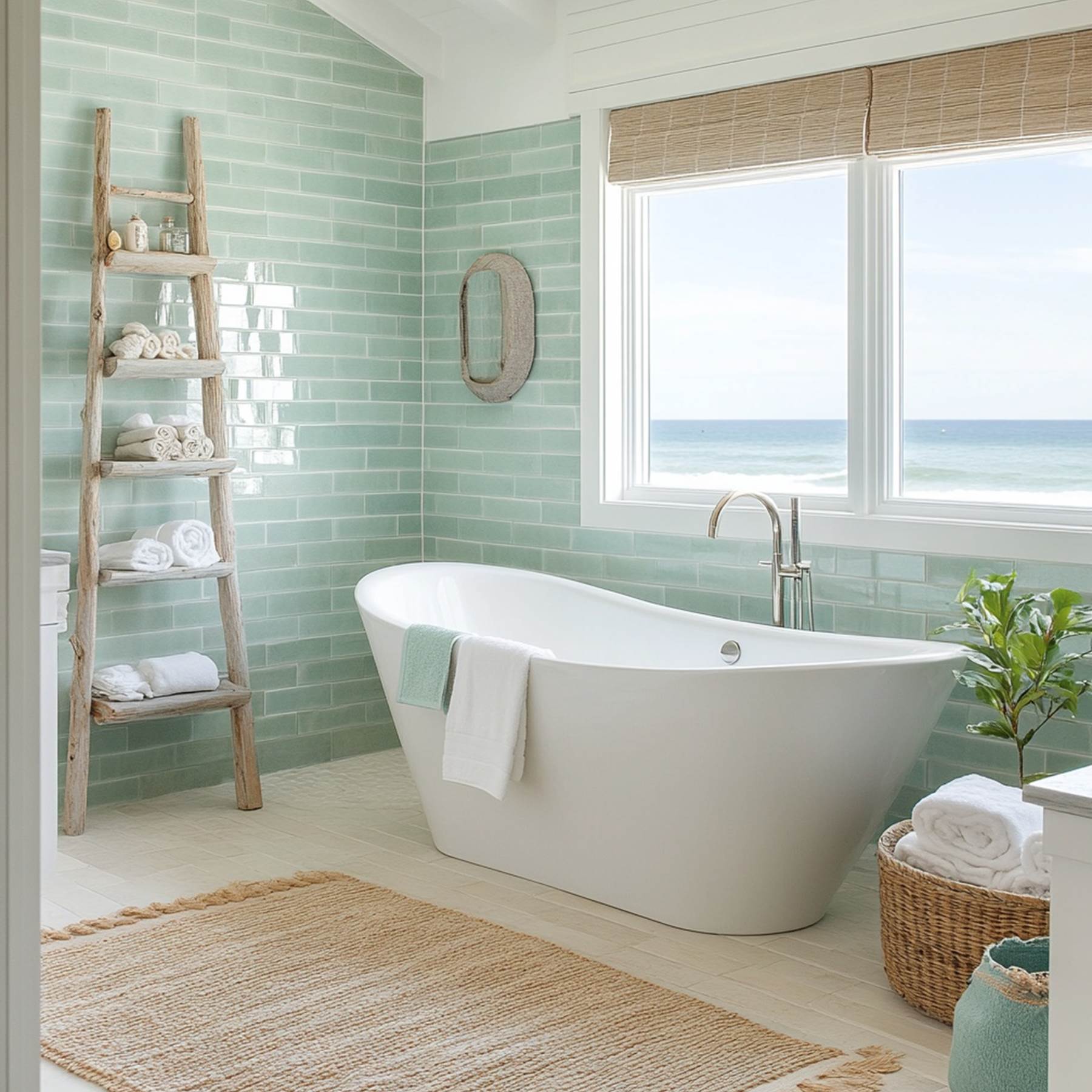 Salle de bain chambre turquoise-galerie