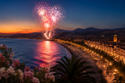 Feux d'artifice et commémoration attentats Nice