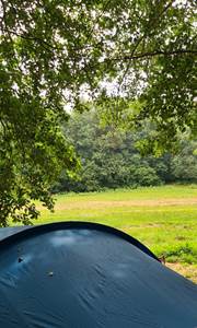semi sauvage kijkje vanaf tent veld op 1