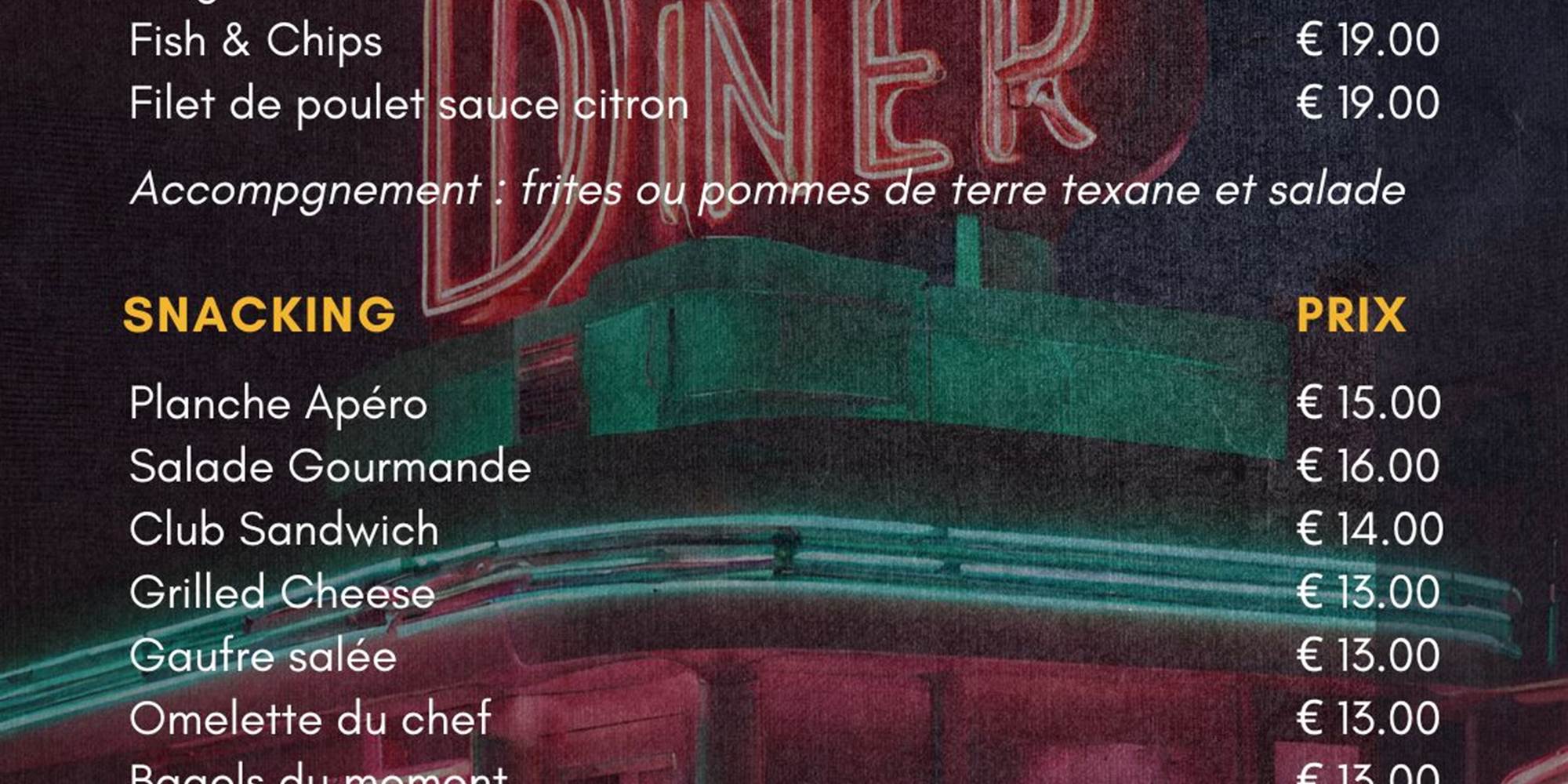 MENU ROCK'N BLUES CONCEPT