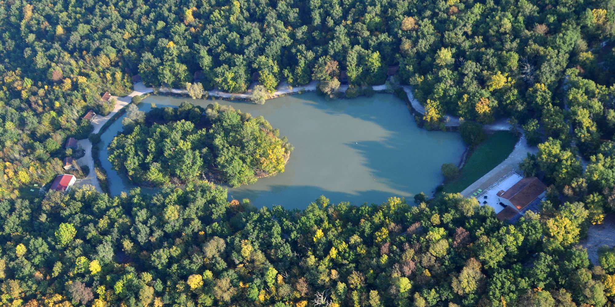 Vue aérienne du Domaine de la Héronnière