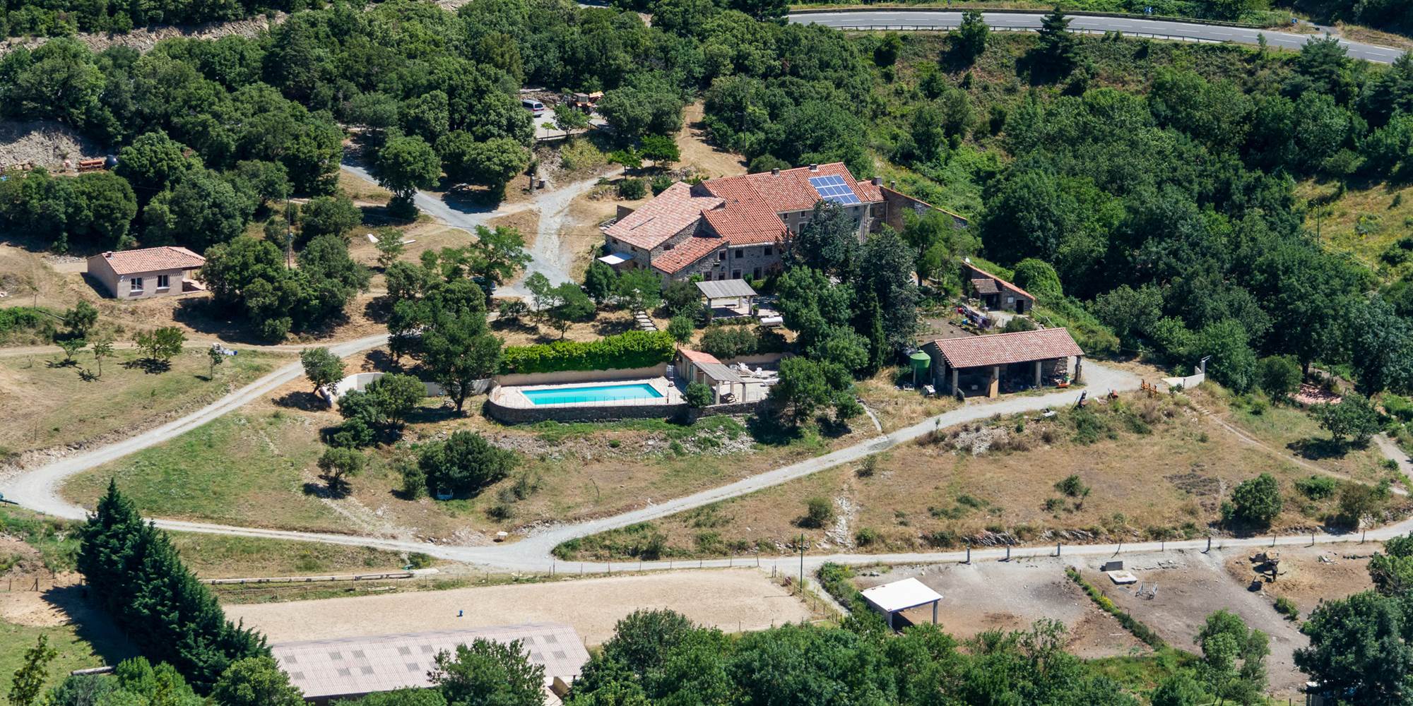 Vue aérienne du domaine