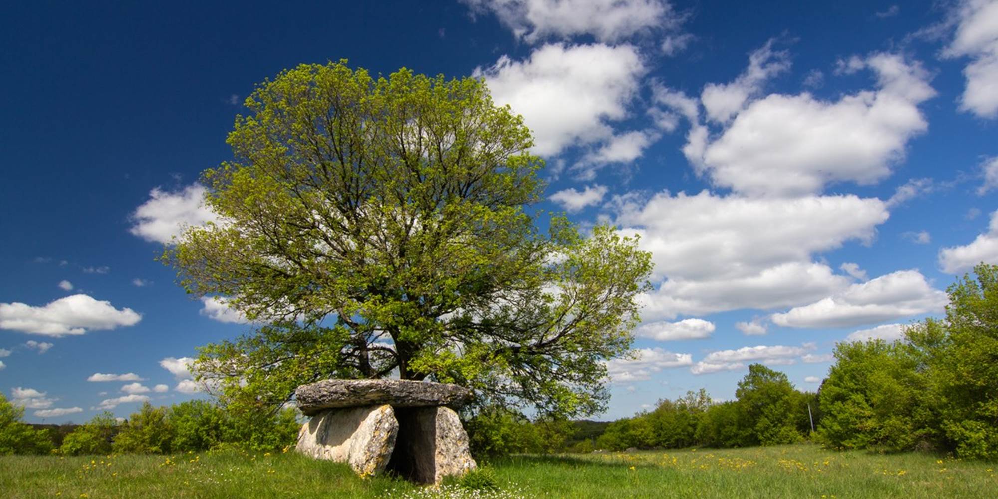 Dolmen à Varaire au printemps © Lot Tourisme - C. Novello
