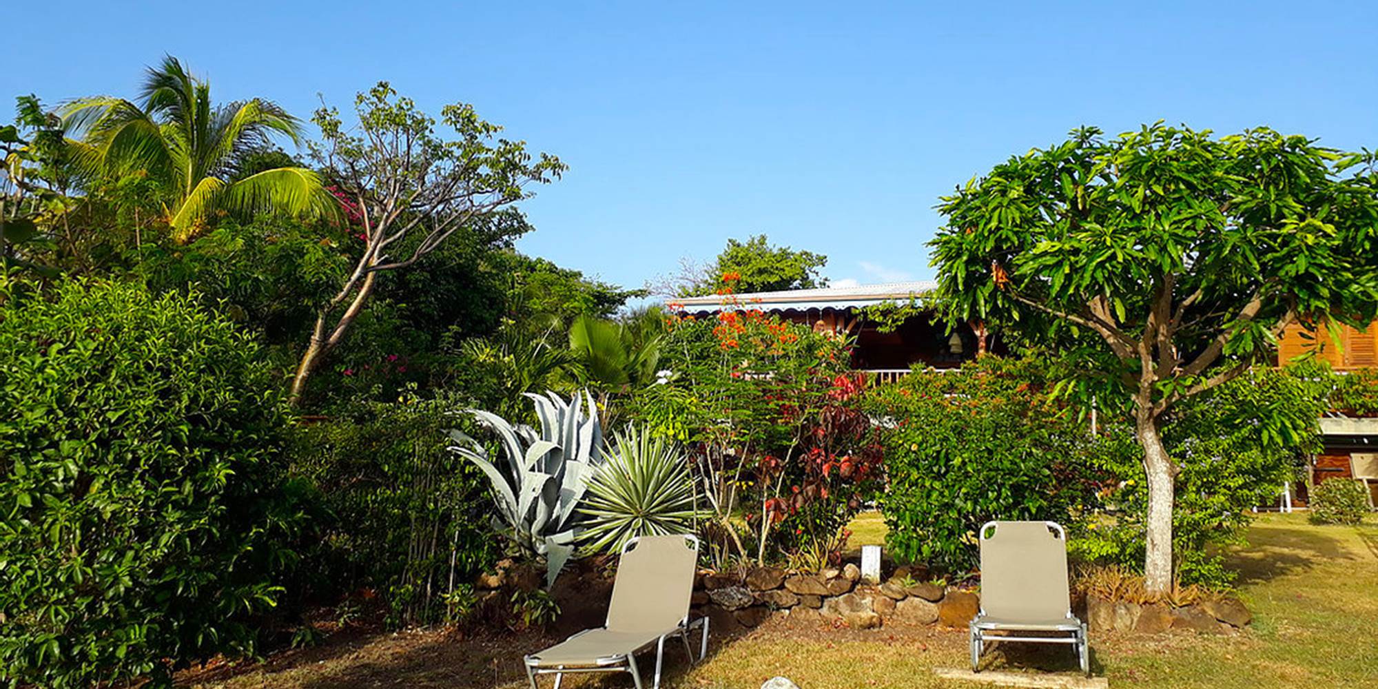 Jardin avec espace détente