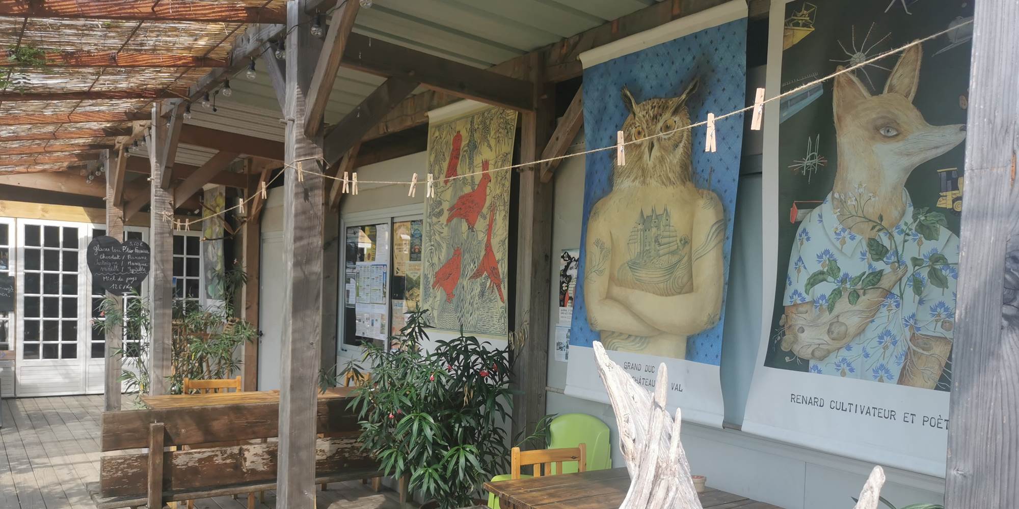 La terrasse ombragée