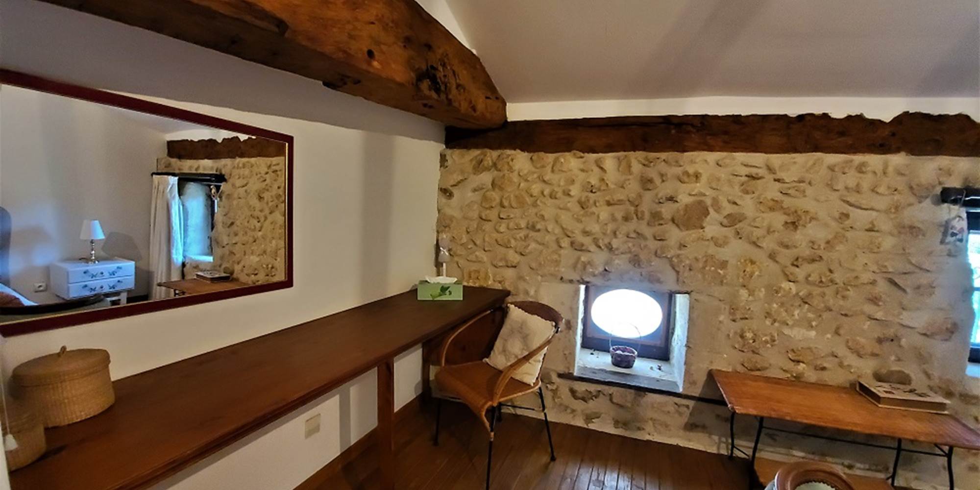 Gîte Coquelicot - Chambre avec lit double étage