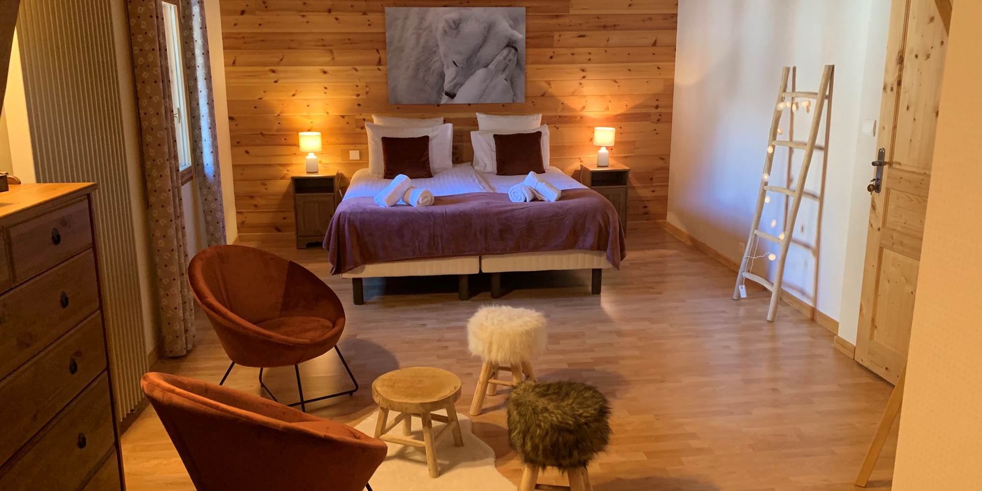 Chambre familiale ou entre amis.