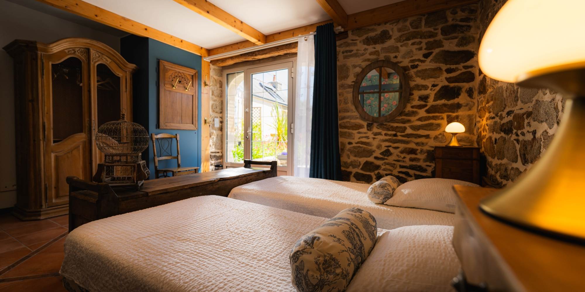 Chambre campagne: version 2 lits simples