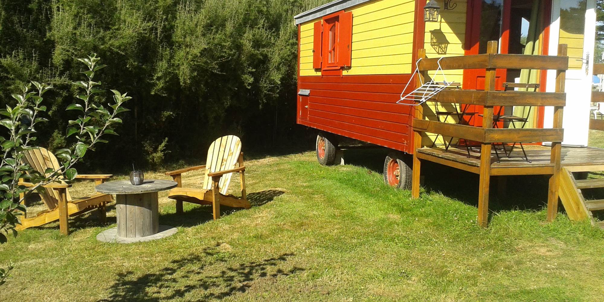 la roulotte nature et bois, chambres d'hôtes de kerael en presqu'ile de Crozon