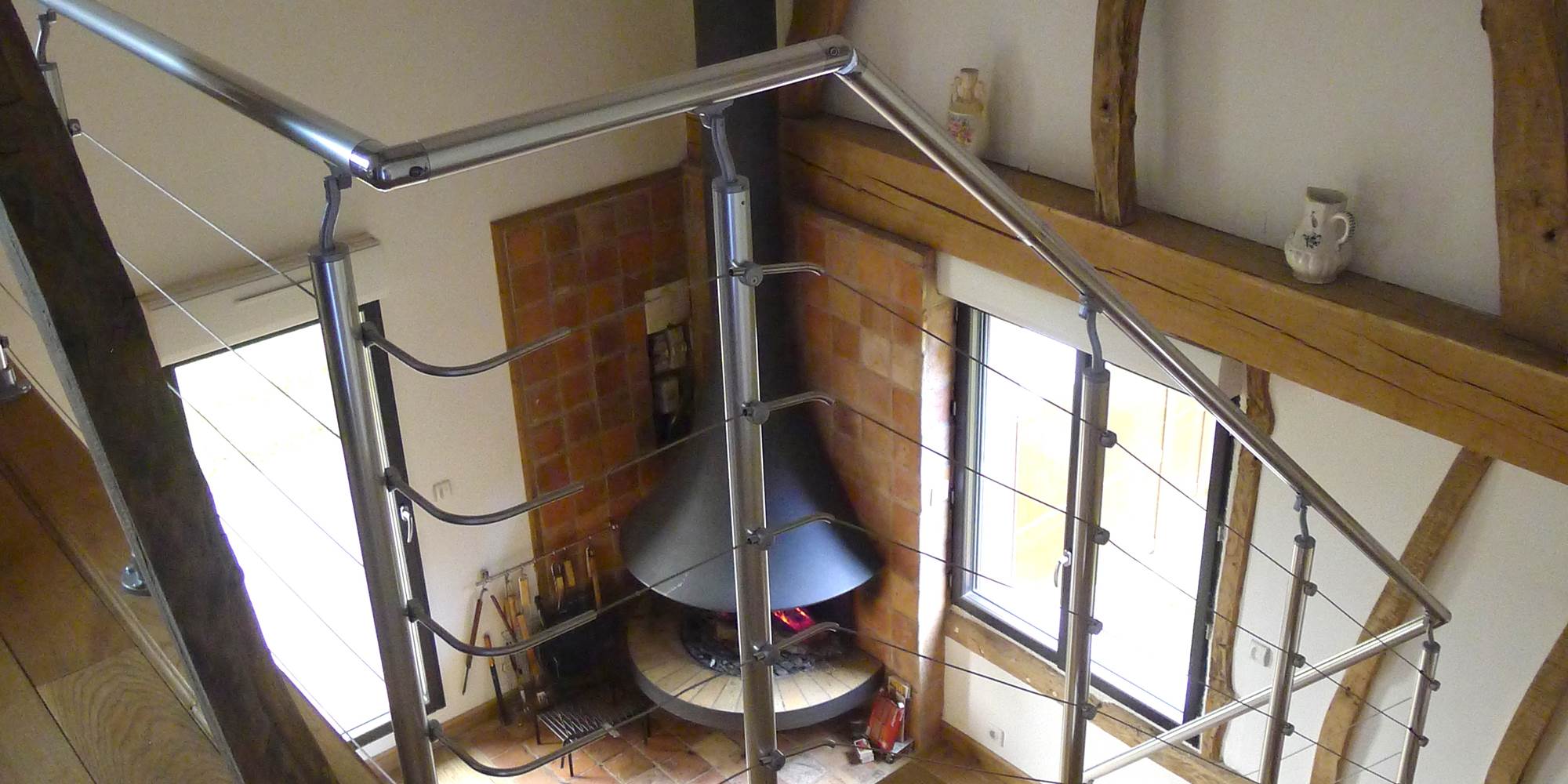 Le salon vu de la mezzanine