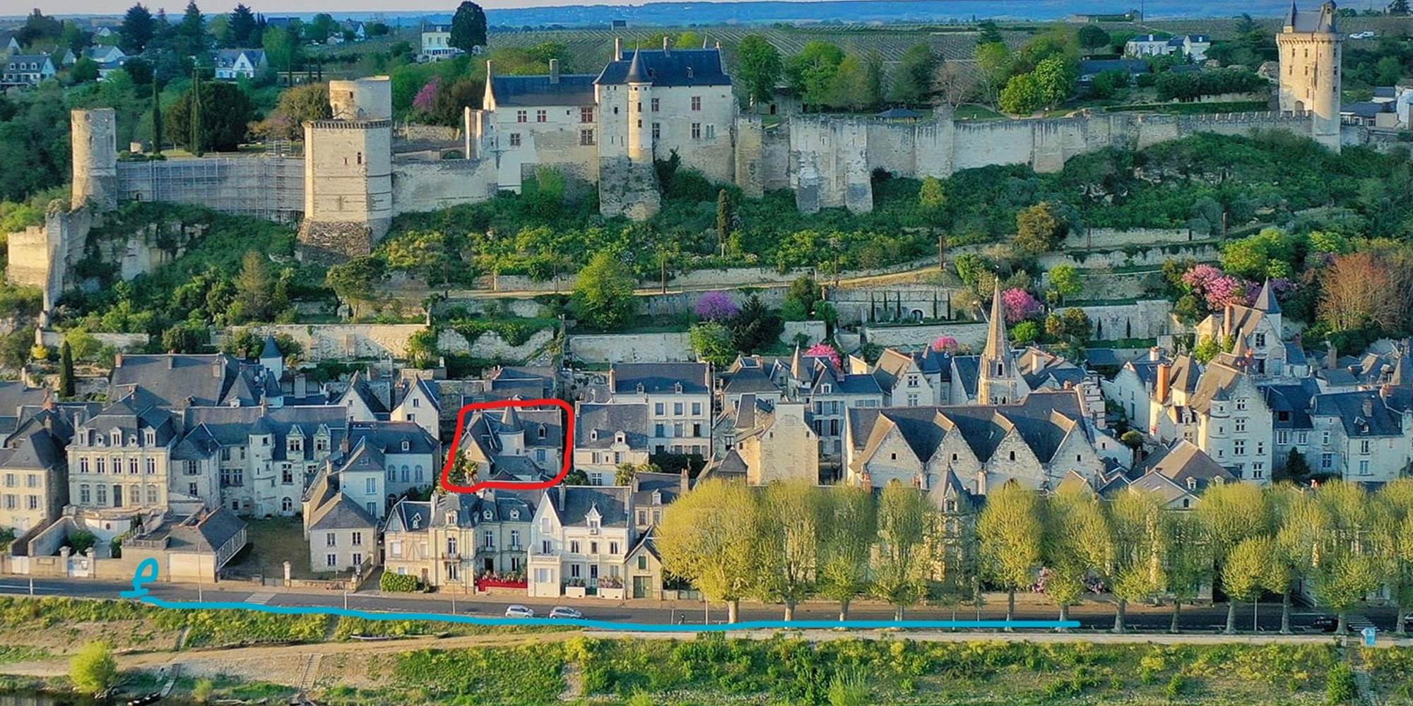 Vue de la maison dans le centre