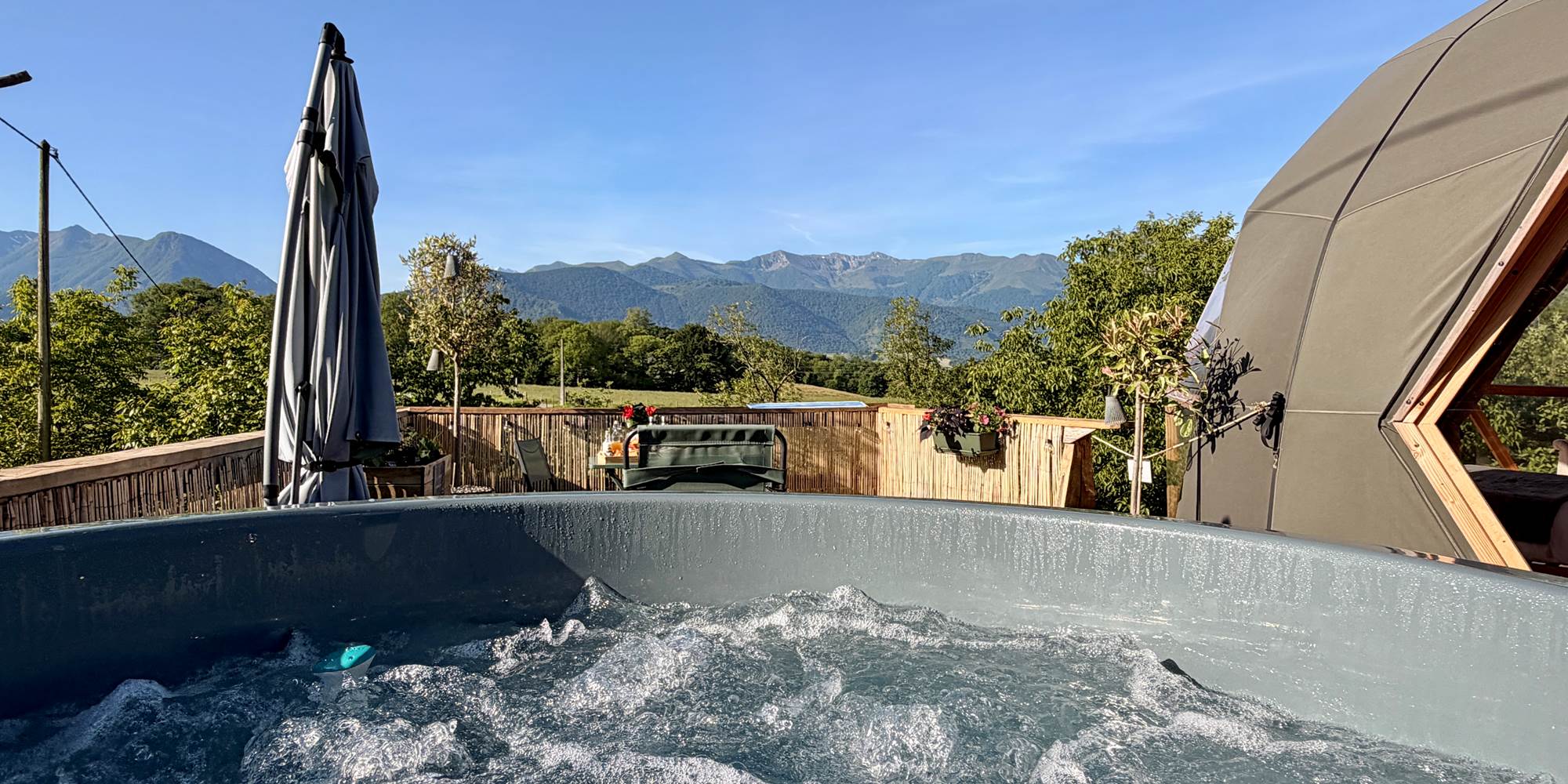 La vue que vous observerez pendant vos bains relaxants
