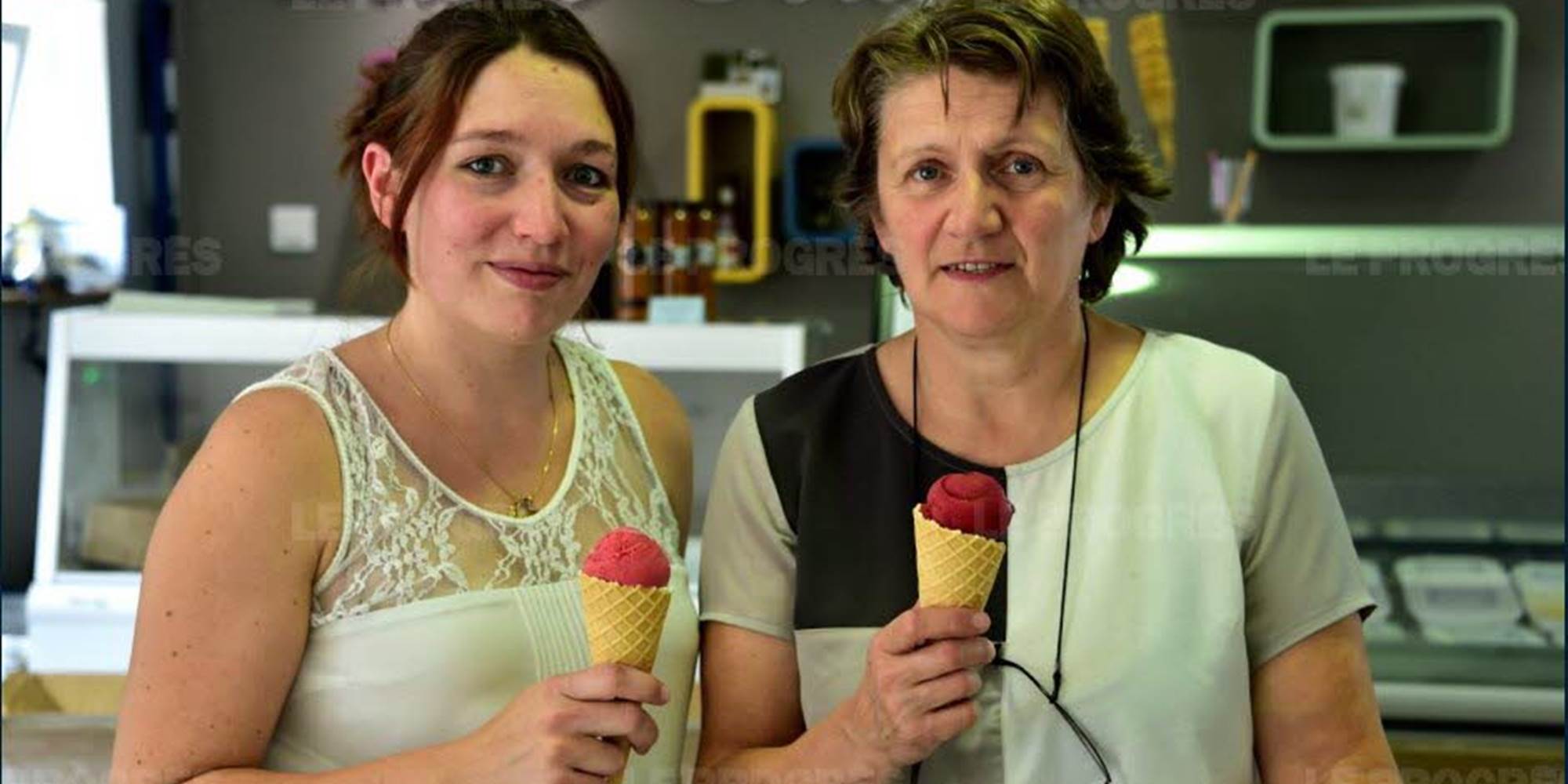 Julie et Geneviève GIRAUD, ce sont elles qui vous régalent avec leurs fameuses glaces
